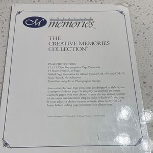 Creative Memories Clear Page Protectors Rare HTF 12x15 size 30 pages sealed